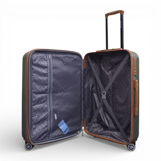 Expandable Hard Shell ABS Suitcase Set 8 Wheel Robust Travel Case Holiday Luggage