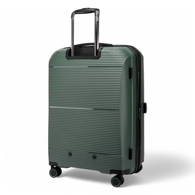 Expandable Hard Shell PP 8 Wheel Luggage Travel Cabin Holiday Bags Suitcase Set