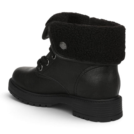 Blowfish Malibu Women's Black Faux Leather Lace Up Winter Boots - Andy-Cozy