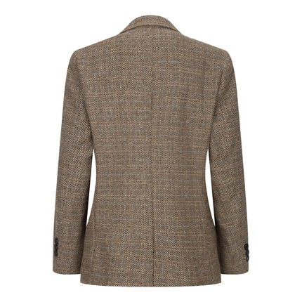 Boys 3 Piece Brown Tweed Check Vintage Retro Suit