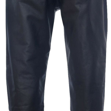 Mens Black '501' Leather Jeans-Montana