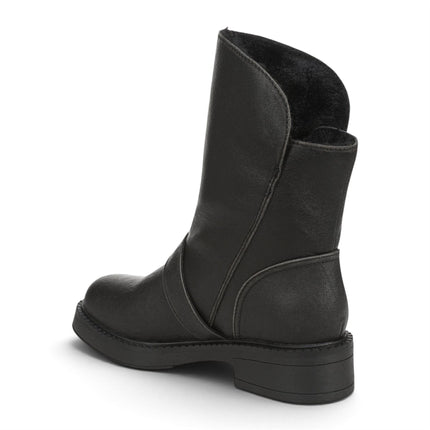 Blowfish Malibu Women's Black Faux Leather Winter Biker Boots - Venice-Cozy