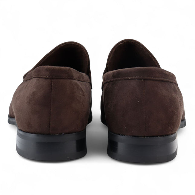 Men's Brown Suede Moccasin Loafers Smart Slip-On Shoes