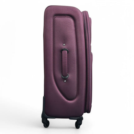 Soft Shell Lightweight Nylon Suitcase Set 4 Wheel Travel Case Holiday Bags