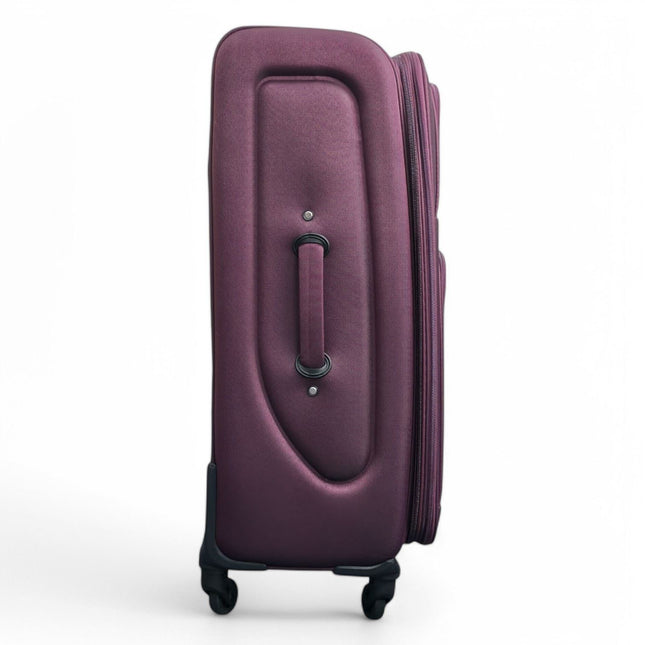 Soft Shell Lightweight Nylon Suitcase Set 4 Wheel Travel Case Holiday Bags