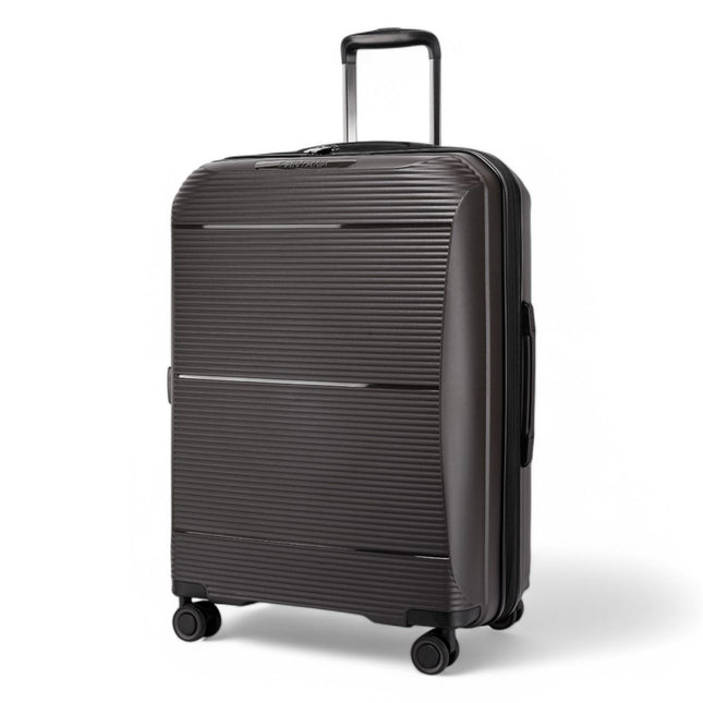 Expandable Hard Shell PP 8 Wheel Luggage Travel Cabin Holiday Bags Suitcase Set