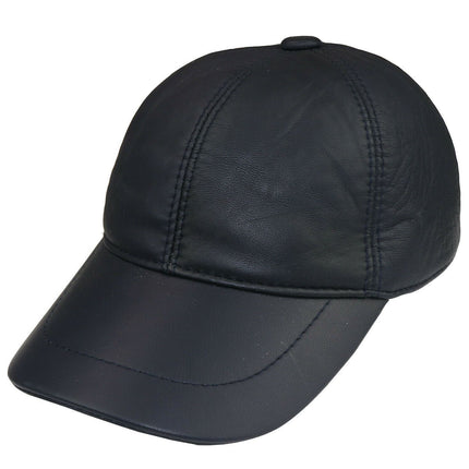 Unisex Real Nappa Leather Adjustable Golf Snapback Plain Baseball Cap Hat