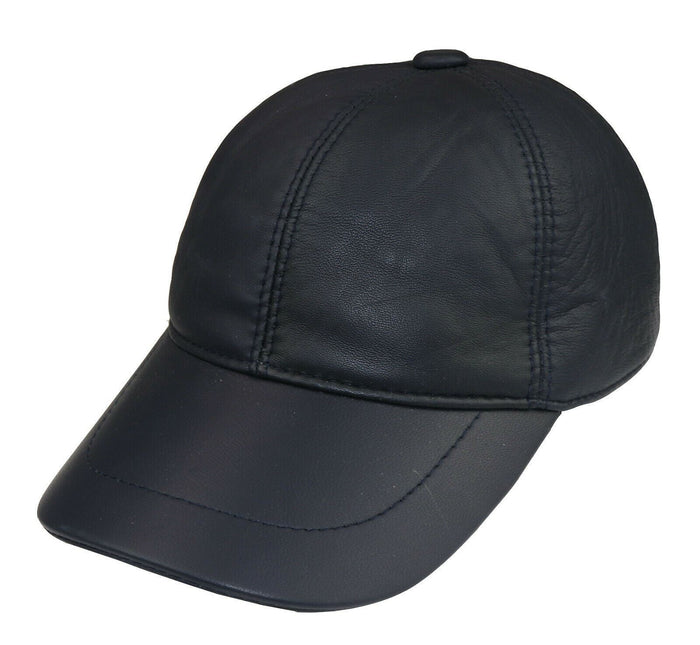 Unisex Real Nappa Leather Adjustable Golf Snapback Plain Baseball Cap Hat