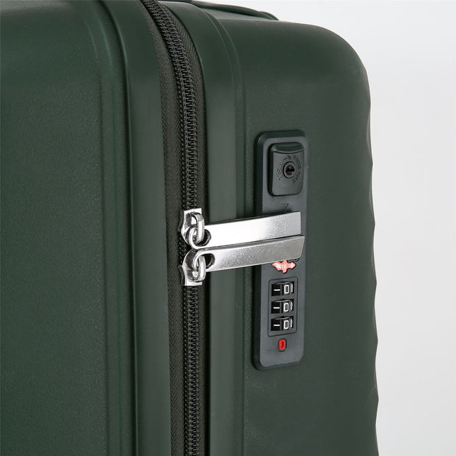Dual 4 Wheel Robust Lightweight TSA Hard Shell Suitcase Luggage Travel Bags Set