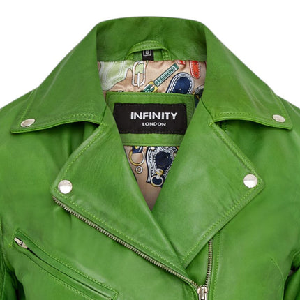 Women's Classic Brando Biker Leather Jacket - Broome