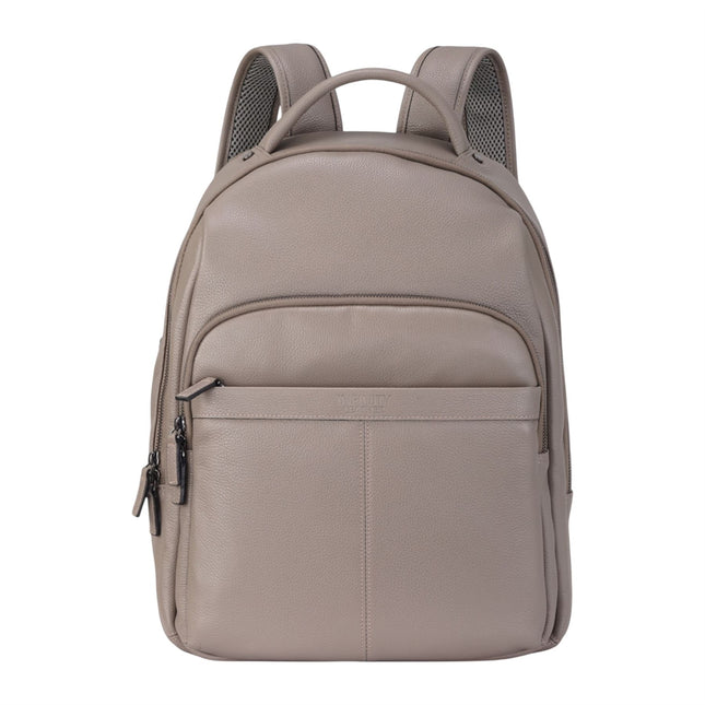 Genuine Leather Grey Vintage Rucksack Laptop Bag Travel Backpack - Capri
