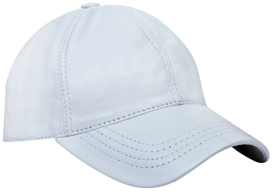 Unisex Real Nappa Leather Adjustable Golf Snapback Plain Baseball Cap Hat