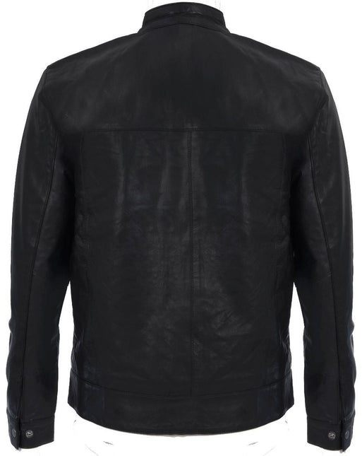 Mens Retro Leather Biker Jacket-Amsterdam