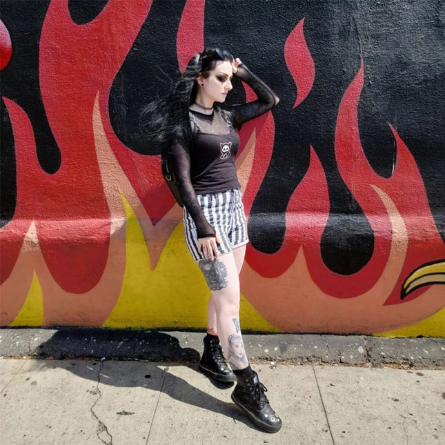 TUK Women's Kitty Black Vegan Leather Combat Sneaker Boots - A6570L