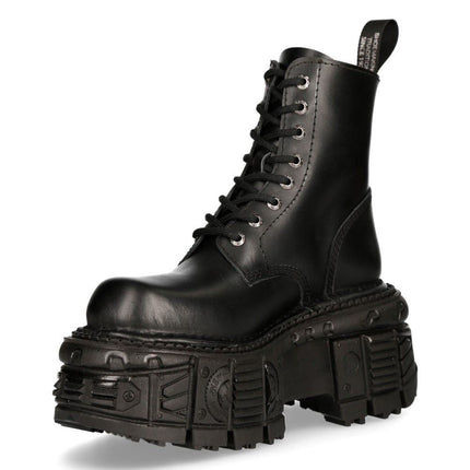New Rock Unisex Military Techno Platform Boots- M-Mili084N-S5