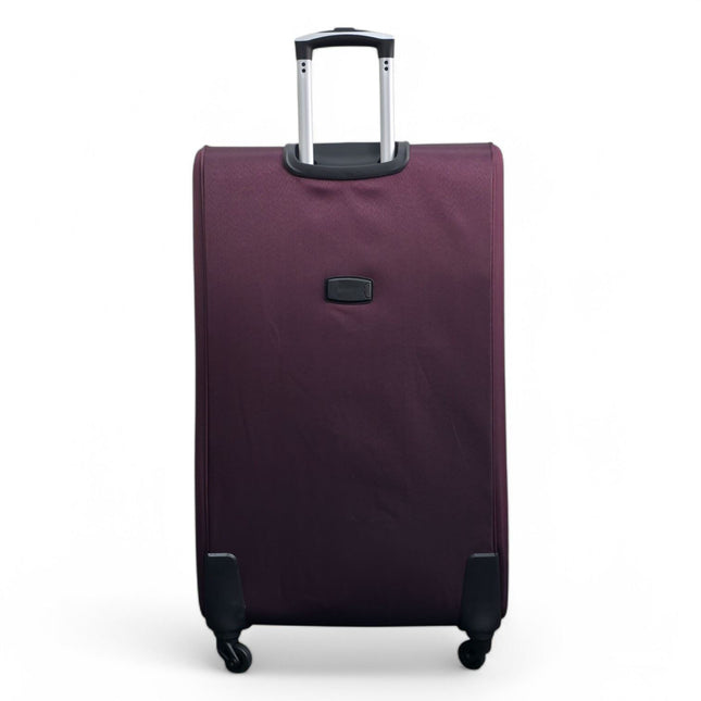 Soft Shell Lightweight Nylon Suitcase Set 4 Wheel Travel Case Holiday Bags