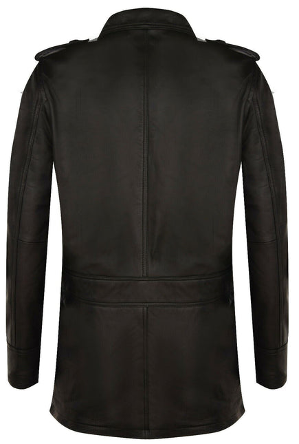 Mens Leather Parka Safari Coat-Mesa Verde