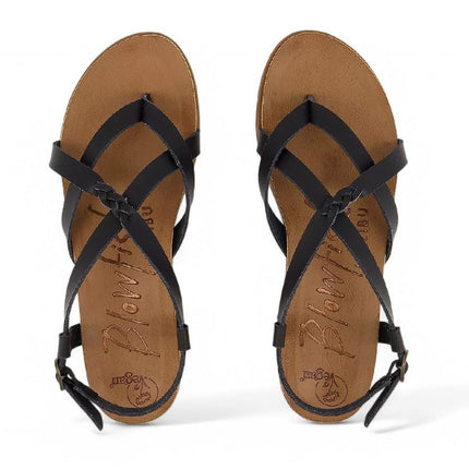Blowfish Malibu Women's Black Strappy Buckle Sandals - Macarah B