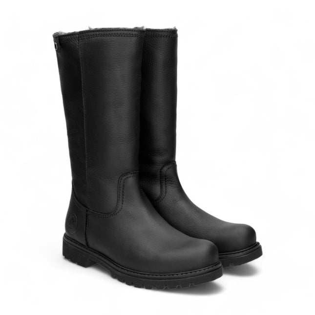 Panama Jacks Women's Black Bambina B60 Leather High Boots