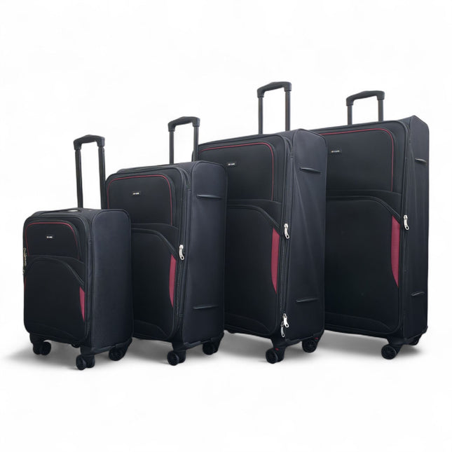 Expandable Soft 8 Wheel Lightweight Suitcase Luggage Travel Bags Set