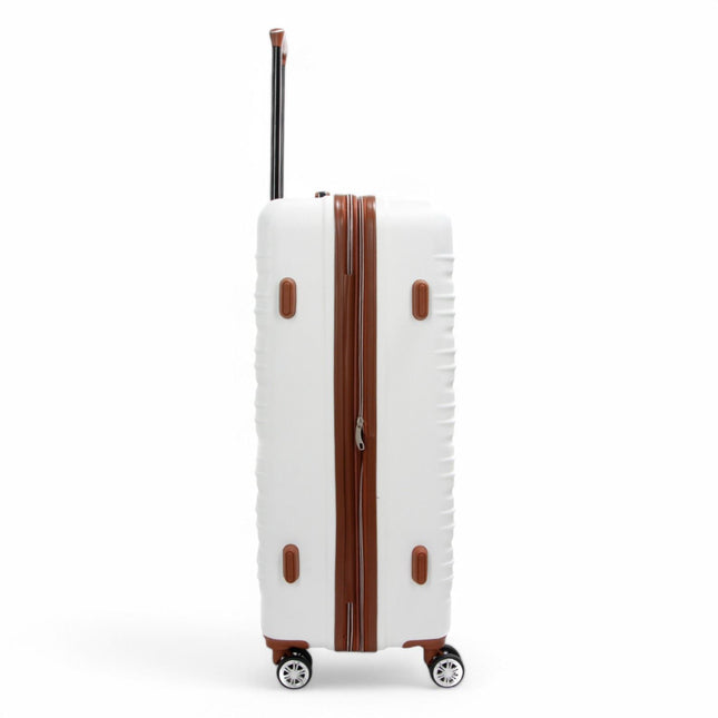Expandable Hard Shell ABS Suitcase Set 8 Wheel Robust Travel Case Holiday Luggage