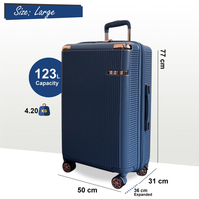 Expandable Hard Shell 8 Wheels Luggage Travel Cabin Suitcase Set