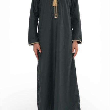 Kids Boys Ramadan Green Moroccan Thobe Robe Emirati Eid Jubba- TT-003