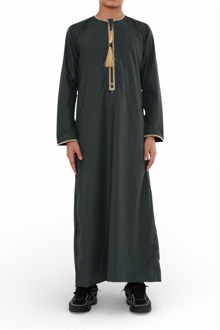 Kids Boys Ramadan Green Moroccan Thobe Robe Emirati Eid Jubba- TT-003