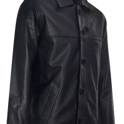 Mens Cowhide Leather Box Jacket-Mendoza