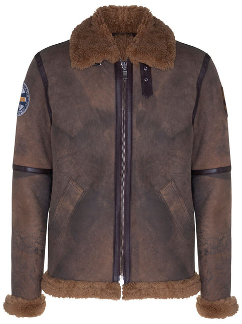 Mens B3 Sheepskin WW2 Bomber Jacket-Arnsberg