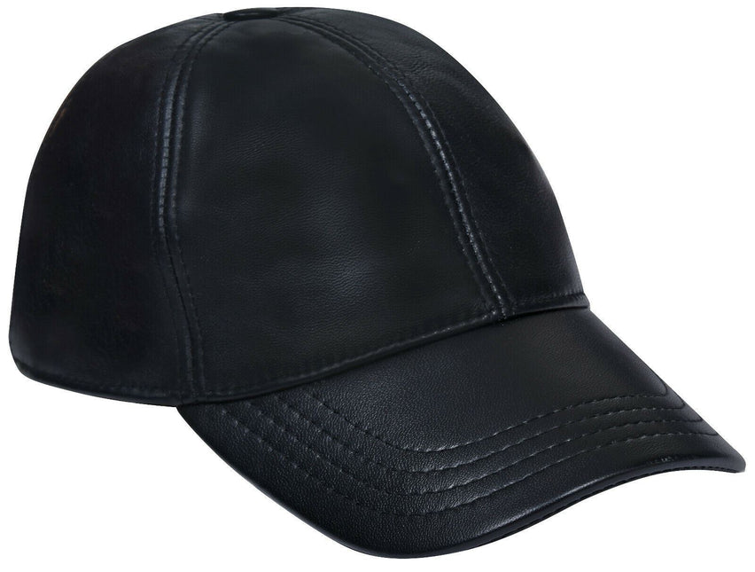 Unisex Real Nappa Leather Adjustable Golf Snapback Plain Baseball Cap Hat