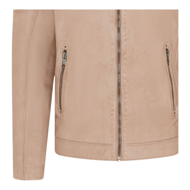 Men's Modern Classic Leather Quilted Biker Jacket - Derry