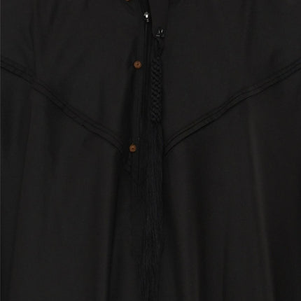 Men's Eid Black Moroccan Jubba Robe Djellaba Ramadan Eid Thobe - HM11