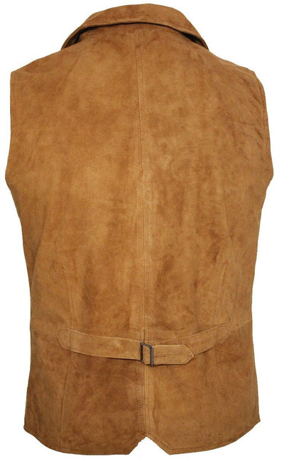 Mens Classic Smooth Goat Suede Leather Waistcoat-Exeter