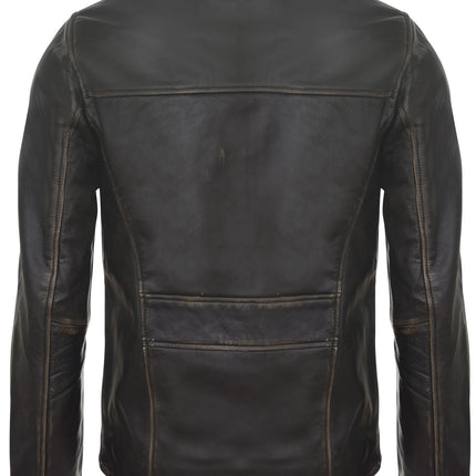 Men's Harrington Cow Hide Leather  Leather Jacket-Lima