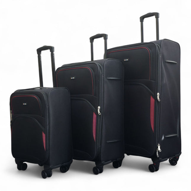 Expandable Soft 8 Wheel Lightweight Suitcase Luggage Travel Bags Set