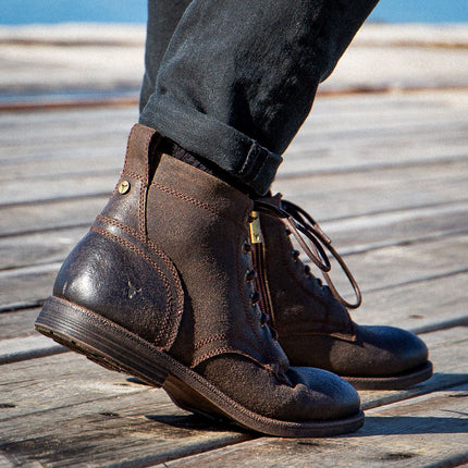 Windsorsmith Mens Brown Leather Casual Chukka Ankle Desert Boots - Sebastien
