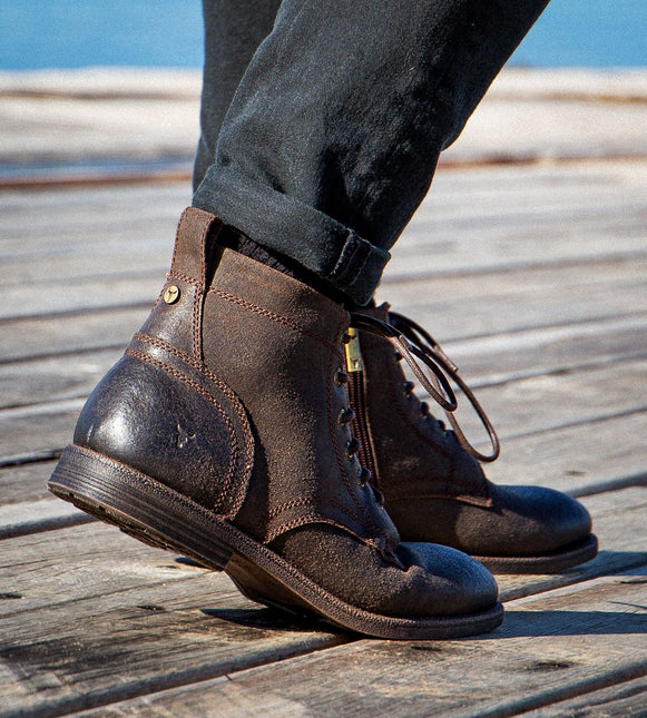 Windsorsmith Mens Brown Leather Casual Chukka Ankle Desert Boots - Sebastien