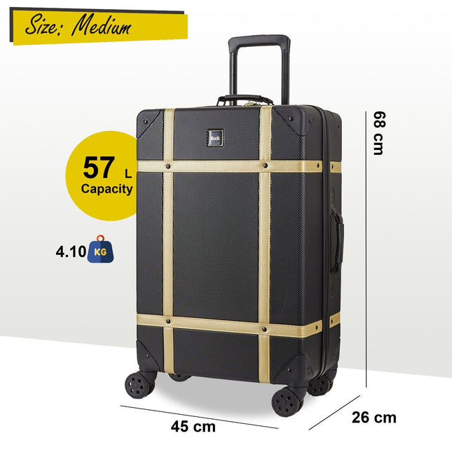 Vintage Hard Shell  Luggage Trunk Suitcase Set