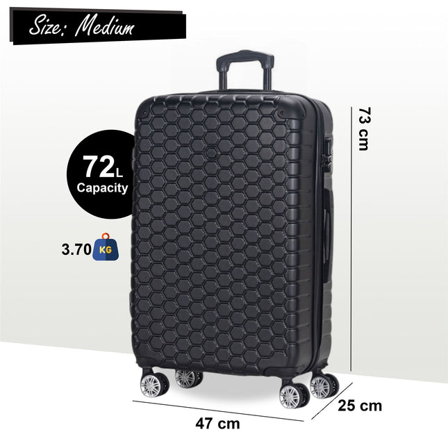 Hard Shell ABS 8 Wheel Luggage Travel Cabin Holiday Bags Suitcase Set