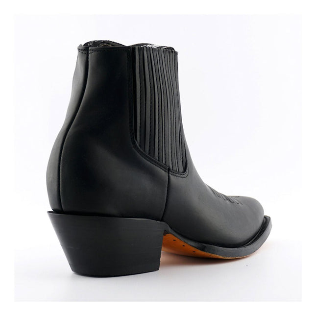 Grinders Unisex Black Western Ankle Boots - Maverick