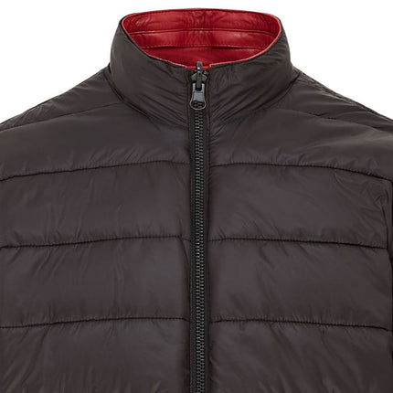 Mens Reversible Hooded Leather Jacket Premium Lambskin Napa