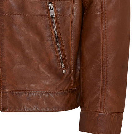 Mens Air Force Hooded Bomber Aviator Real Leather Flight Bomber Jacket