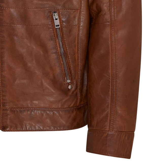 Mens Air Force Hooded Bomber Aviator Real Leather Flight Bomber Jacket
