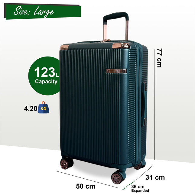 Expandable Hard Shell 8 Wheels Luggage Travel Cabin Suitcase Set