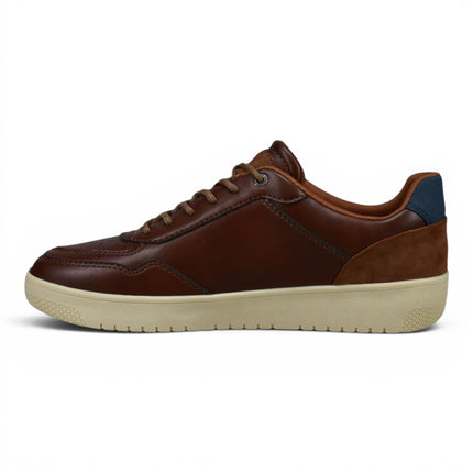 Bugatti Men's Brown Leather Fashion Comfort Trainer Shoes - Llopart