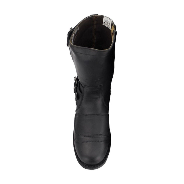 Grinders Mens Black Leather Cowboy Boots - Route 66
