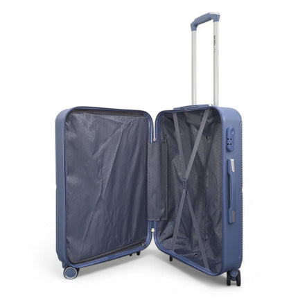 Robust ABS Hard Shell 8 Wheels Luggage Travel Holiday Cabin Suitcase Set