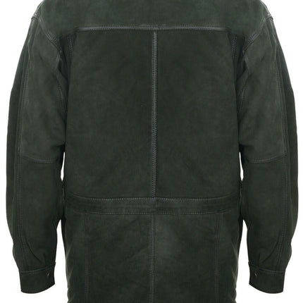 Mens Nubuck Leather Parka Coat-Winnipeg
