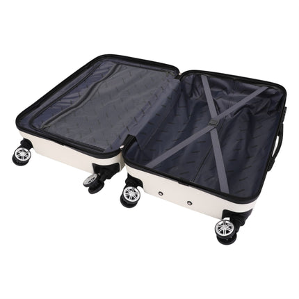 Hard Shell Modern Dual 4 Wheel Luggage Suitcase Set